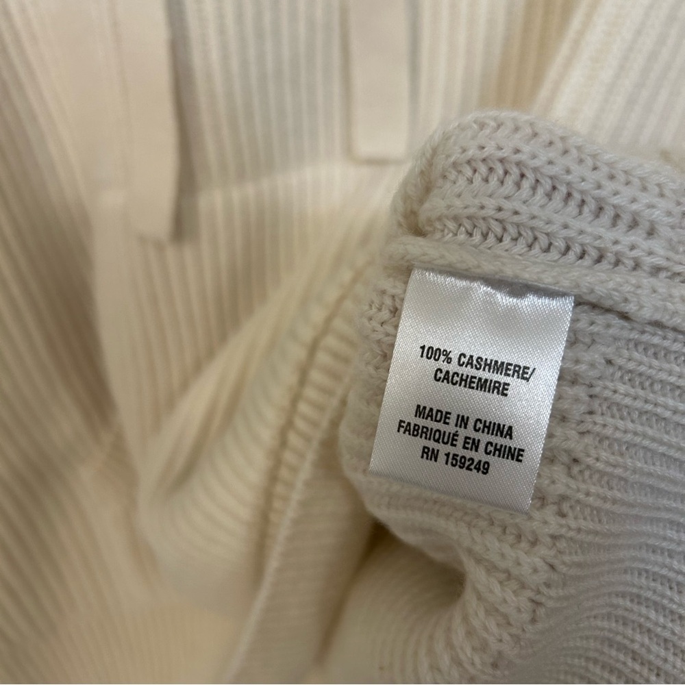 TWP Rib Cashmere Sweater Hoodie in Ivory Size XS - Picture 8 of 9